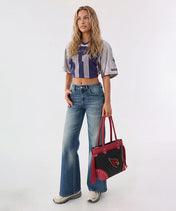 NFL Arizona Cardinals Braided Tassel Rivet Tote Bag (Pre-Order)