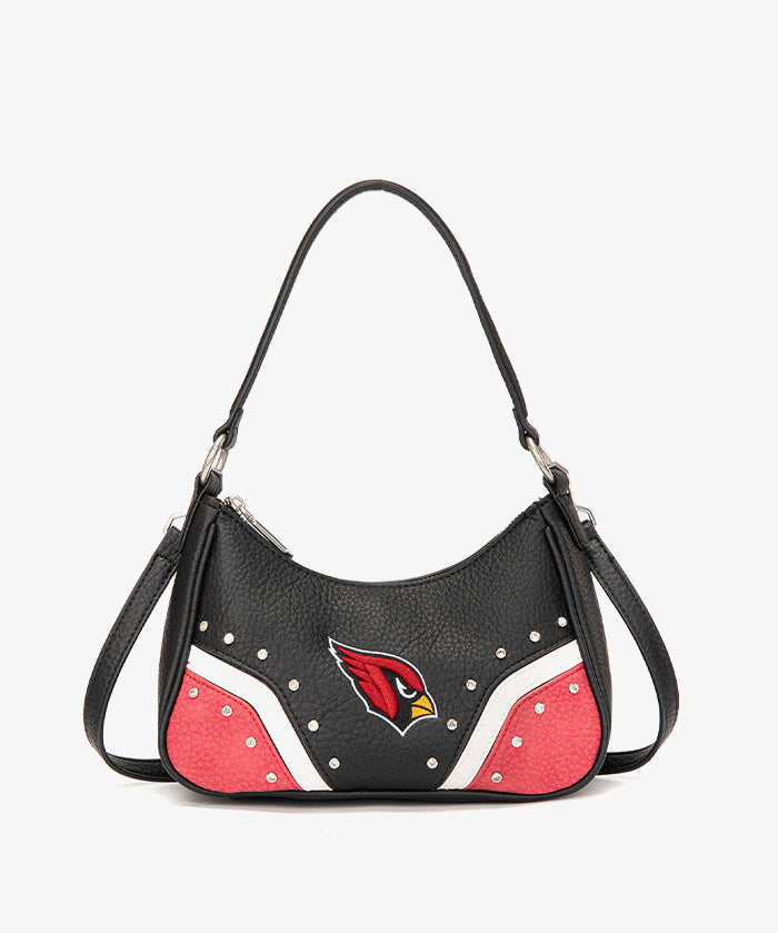 NFL Arizona Cardinals Rivet Baguette Shoulder Bag
