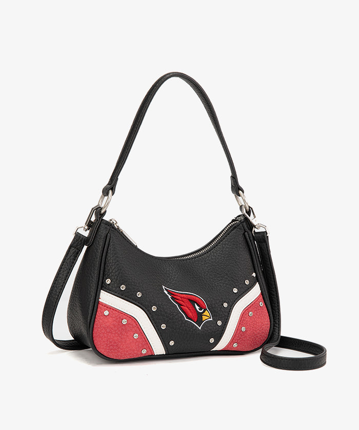 NFL Arizona Cardinals Rivet Baguette Shoulder Bag