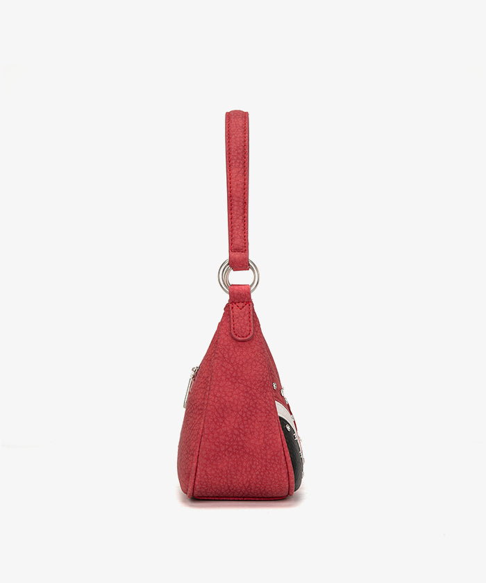 NFL Arizona Cardinals Rivet Baguette Shoulder Bag