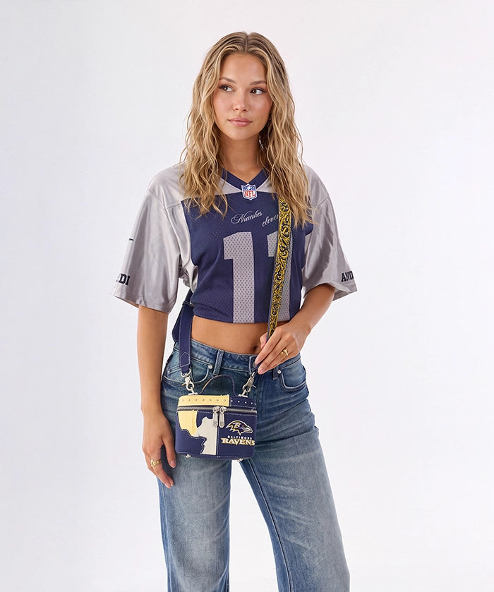 NFL Baltimore Ravens Western Canvas Crossbody Bag