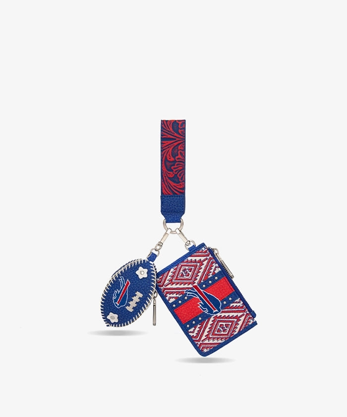NFL Buffalo Bills Football Wristlet Set