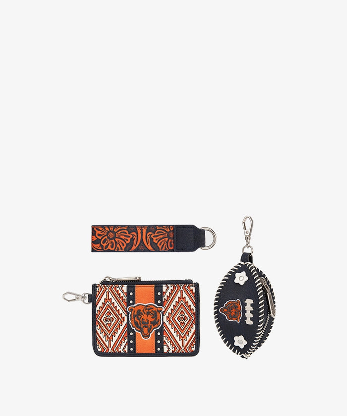 NFL Chicago Bears Football Wristlet Set
