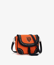 NFL Chicago Bears Studded Fringe Flap Crossbody Bag (Pre-Order)