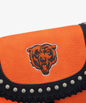 NFL Chicago Bears Studded Fringe Flap Crossbody Bag (Pre-Order)
