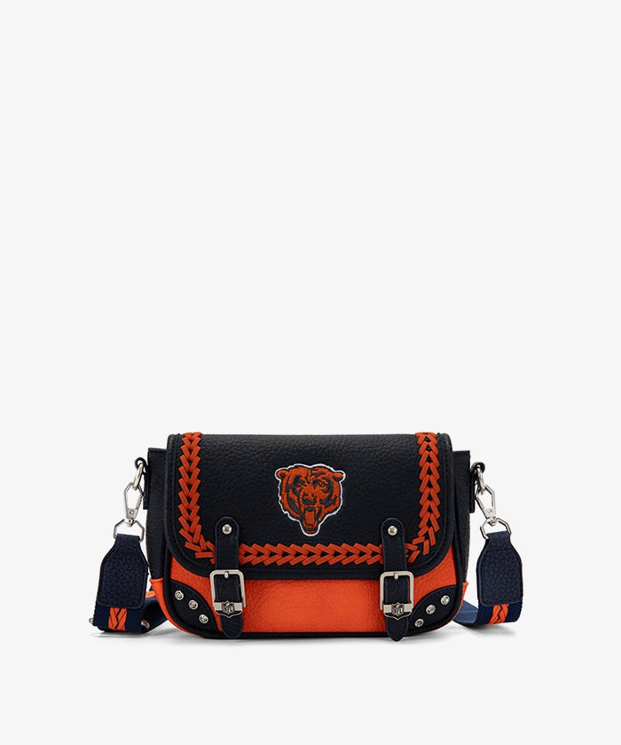 NFL Chicago Bears Western Braided Flap Crossbody Bag