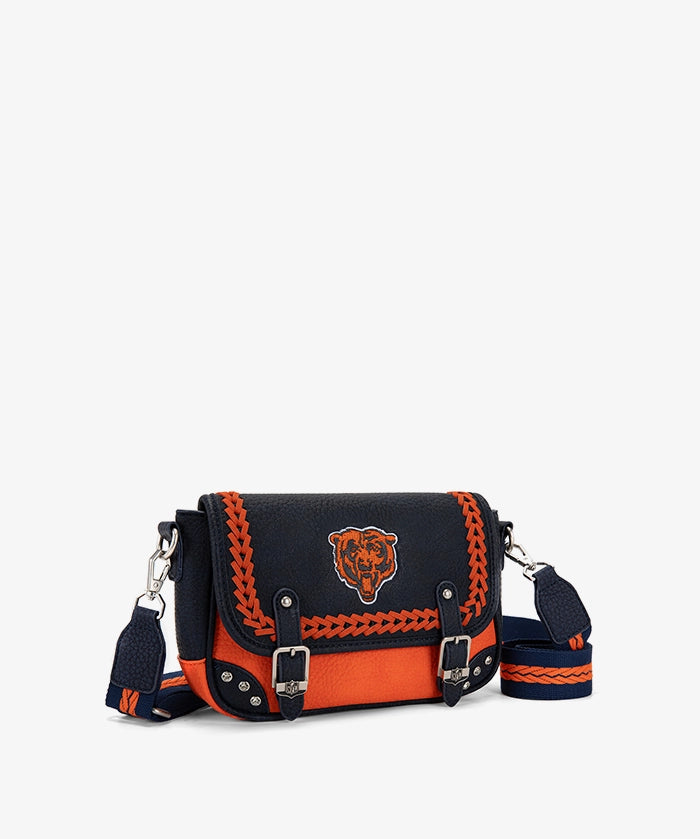 NFL Chicago Bears Western Braided Flap Crossbody Bag
