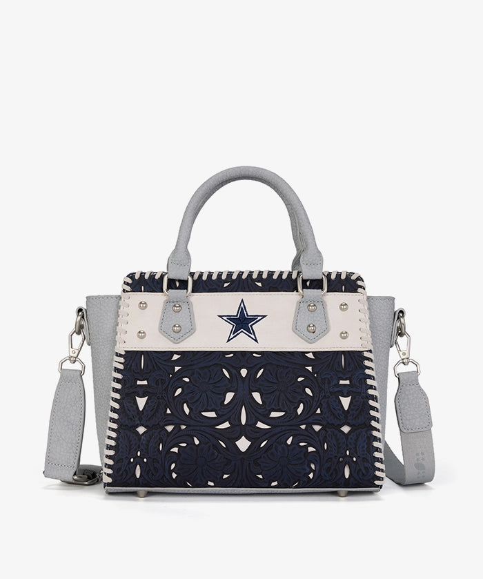 NFL Dallas Cowboys Floral Tooled Tote Bag