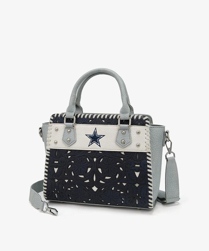 NFL Dallas Cowboys Floral Tooled Tote Bag