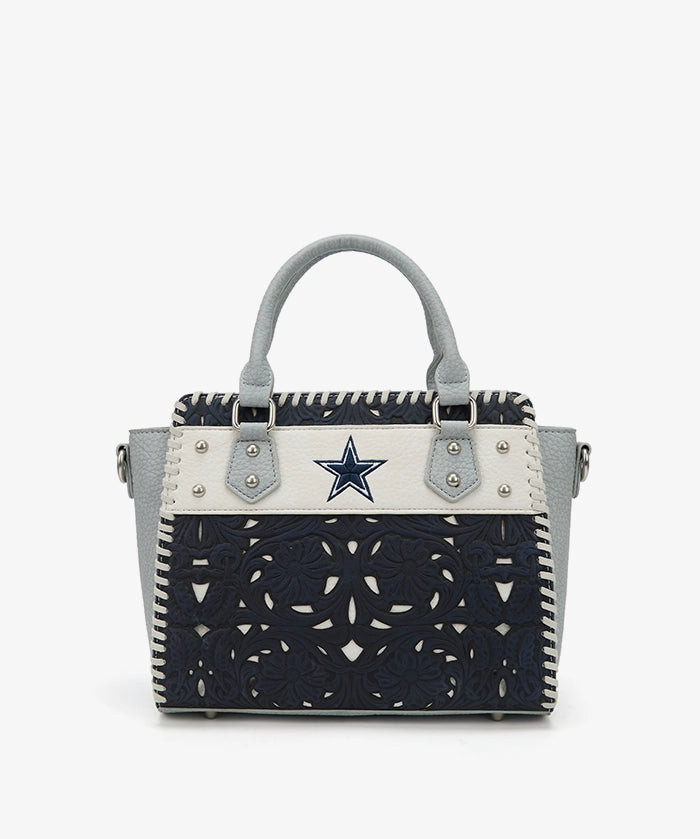 NFL Dallas Cowboys Floral Tooled Tote Bag