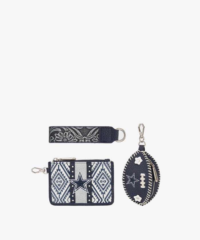 NFL Dallas Cowboys Football Wristlet Set