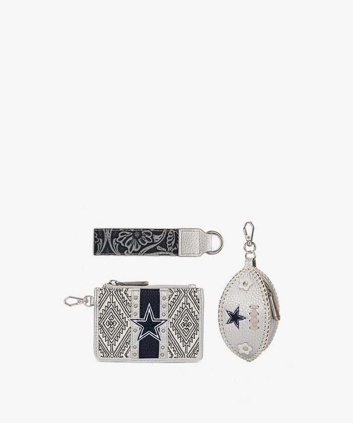 NFL Dallas Cowboys Football Wristlet Set