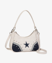 NFL Dallas Cowboys Rivet Baguette Shoulder Bag