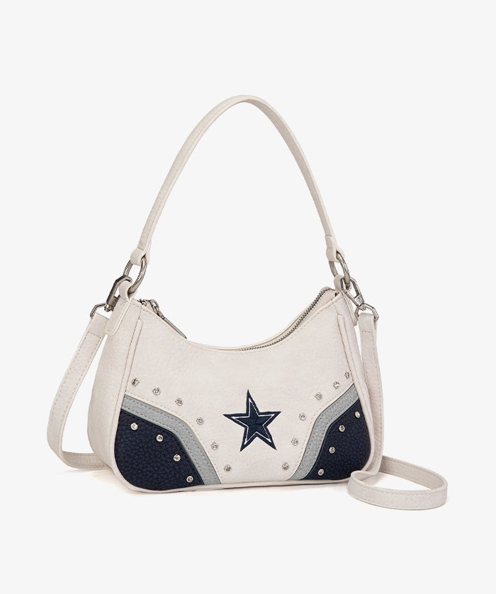 NFL Dallas Cowboys Rivet Baguette Shoulder Bag