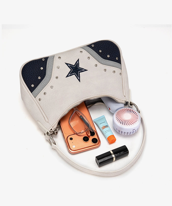 NFL Dallas Cowboys Rivet Baguette Shoulder Bag