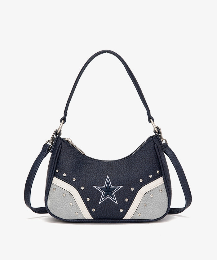 NFL Dallas Cowboys Rivet Baguette Shoulder Bag