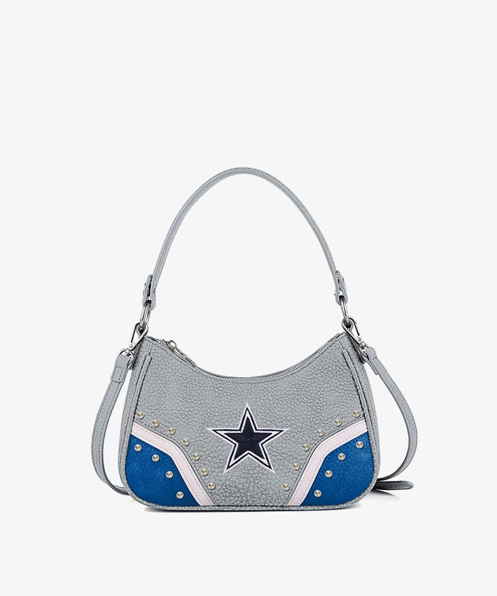 NFL Dallas Cowboys Rivet Baguette Shoulder Bag (Pre-Order)