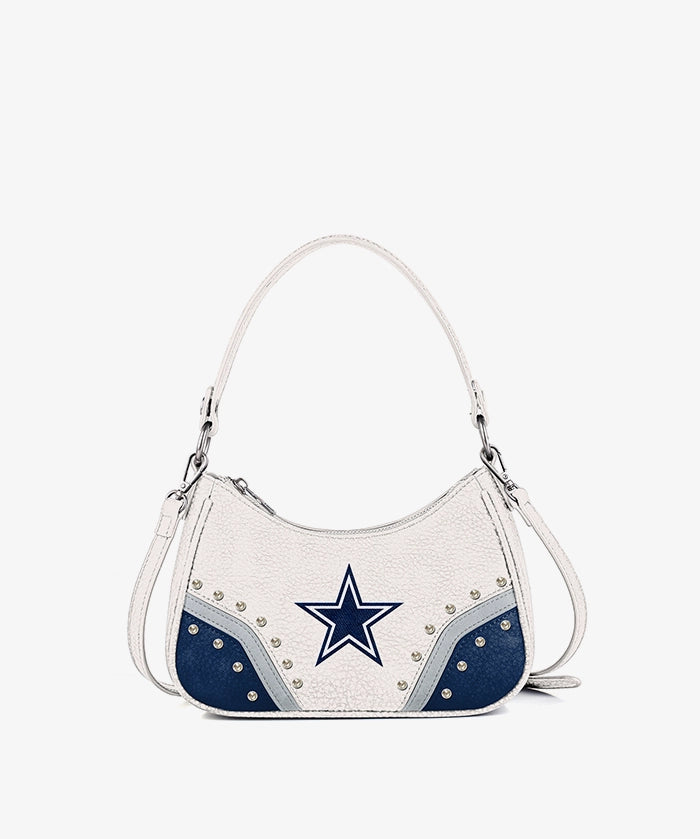 NFL Dallas Cowboys Rivet Baguette Shoulder Bag (Pre-Order)