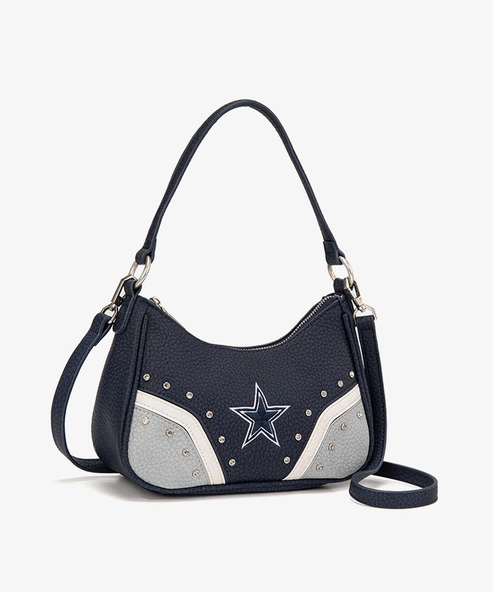 NFL Dallas Cowboys Rivet Baguette Shoulder Bag