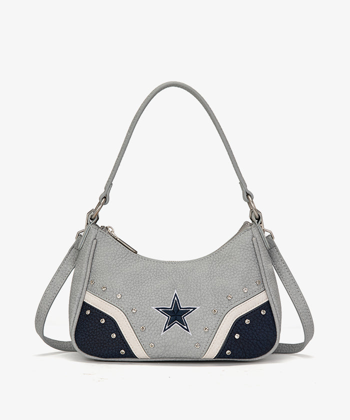 NFL Dallas Cowboys Rivet Baguette Shoulder Bag