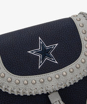 NFL Dallas Cowboys Studded Fringe Flap Crossbody Bag