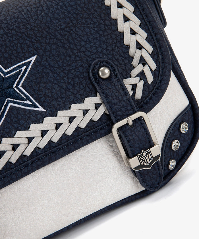 NFL Dallas Cowboys Western Braided Flap Crossbody Bag