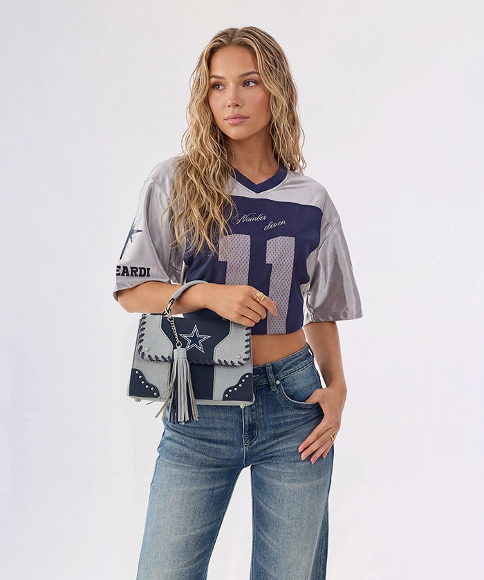 NFL Dallas Cowboys Whipstitch Fringe Crossbody Bag