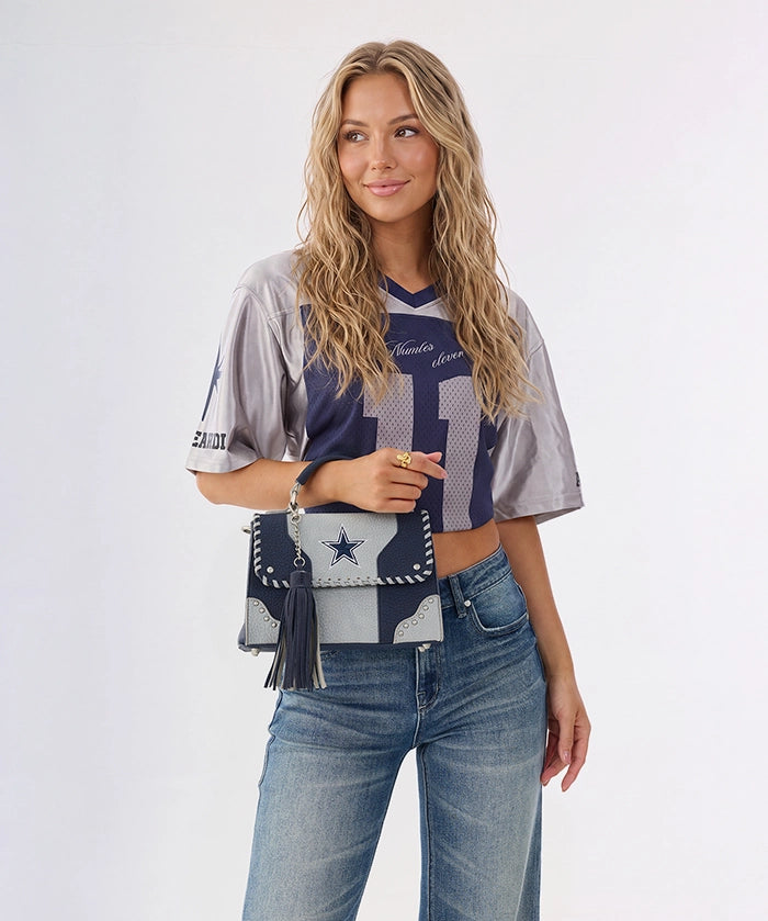 NFL Dallas Cowboys Whipstitch Fringe Crossbody Bag