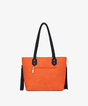 NFL Denver Broncos Braided Tassel Rivet Tote Bag (Pre-Order)