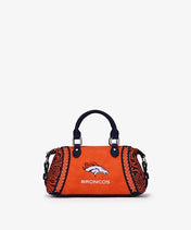 NFL Denver Broncos Braided Trim Satchel Bag