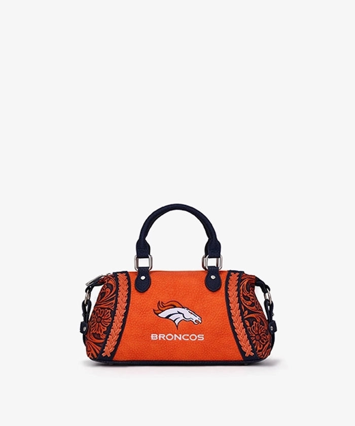 NFL Denver Broncos Braided Trim Satchel Bag