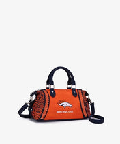 NFL Denver Broncos Braided Trim Satchel Bag