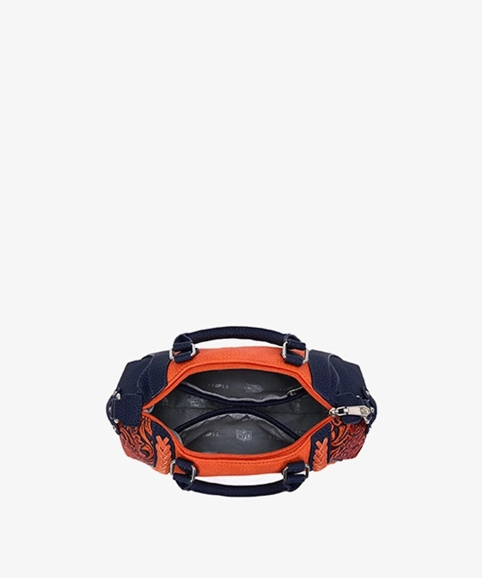 NFL Denver Broncos Braided Trim Satchel Bag