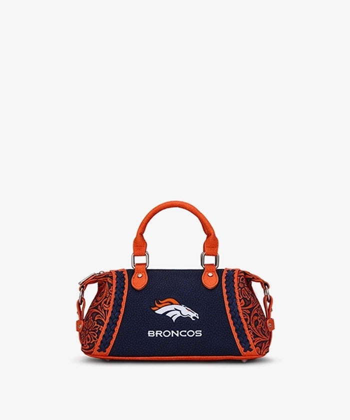 NFL Denver Broncos Braided Trim Satchel Bag