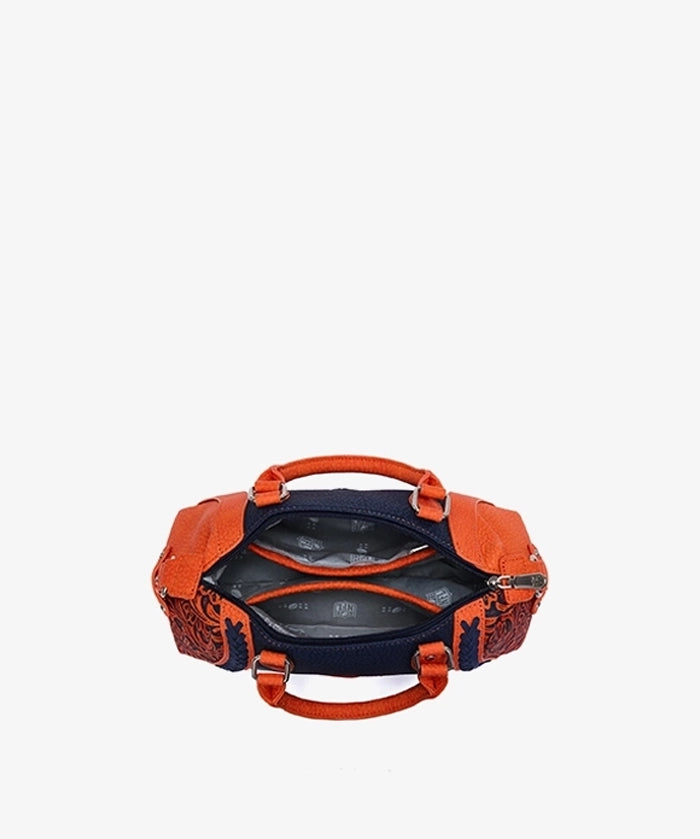 NFL Denver Broncos Braided Trim Satchel Bag