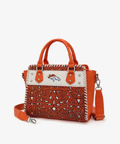 NFL Denver Broncos Floral Tooled Tote Bag
