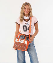NFL Denver Broncos Floral Tooled Tote Bag