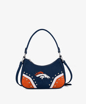 NFL Denver Broncos Rivet Baguette Shoulder Bag (Pre-Order)