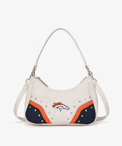 NFL Denver Broncos Rivet Baguette Shoulder Bag