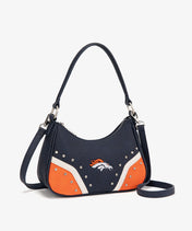 NFL Denver Broncos Rivet Baguette Shoulder Bag