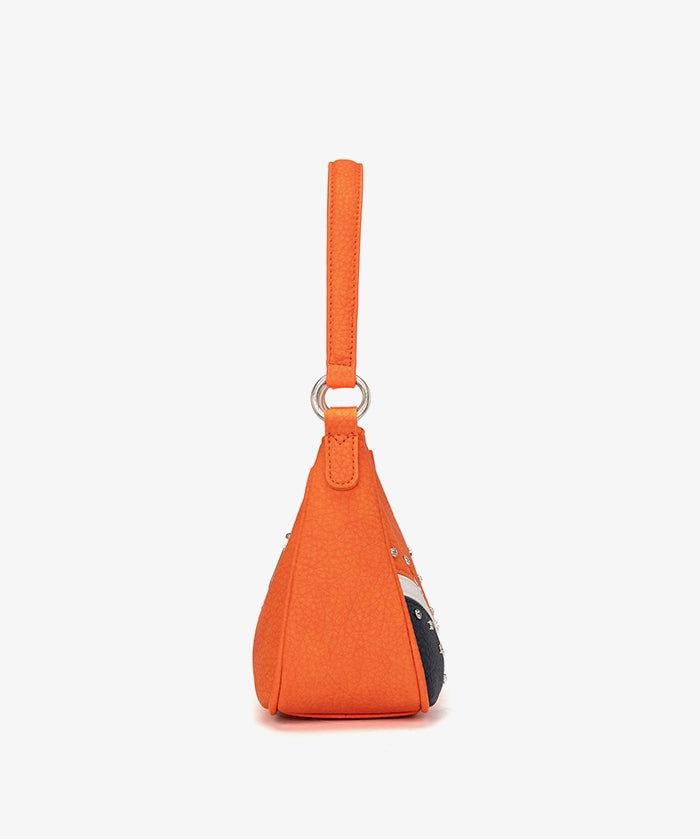 NFL Denver Broncos Rivet Baguette Shoulder Bag
