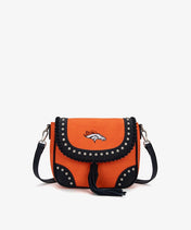 NFL Denver Broncos Studded Fringe Flap Crossbody Bag (Pre-Order)