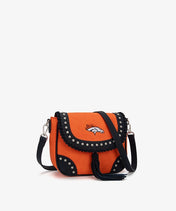 NFL Denver Broncos Studded Fringe Flap Crossbody Bag (Pre-Order)
