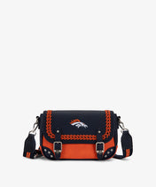 NFL Denver Broncos Western Braided Flap Crossbody Bag