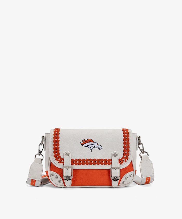 NFL Denver Broncos Western Braided Flap Crossbody Bag