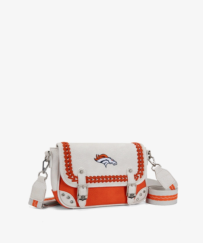 NFL Denver Broncos Western Braided Flap Crossbody Bag