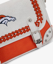 NFL Denver Broncos Western Braided Flap Crossbody Bag
