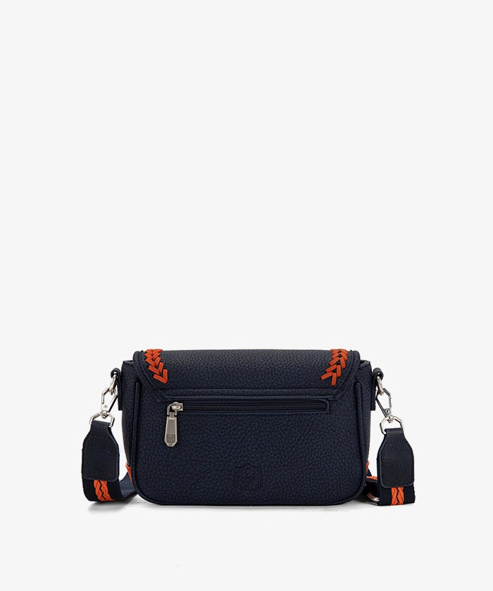 NFL Denver Broncos Western Braided Flap Crossbody Bag