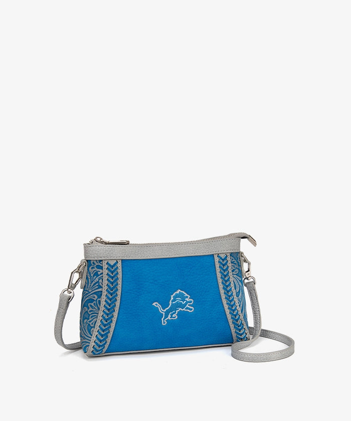 NFL Detroit Lions Braided Crossbody Bag