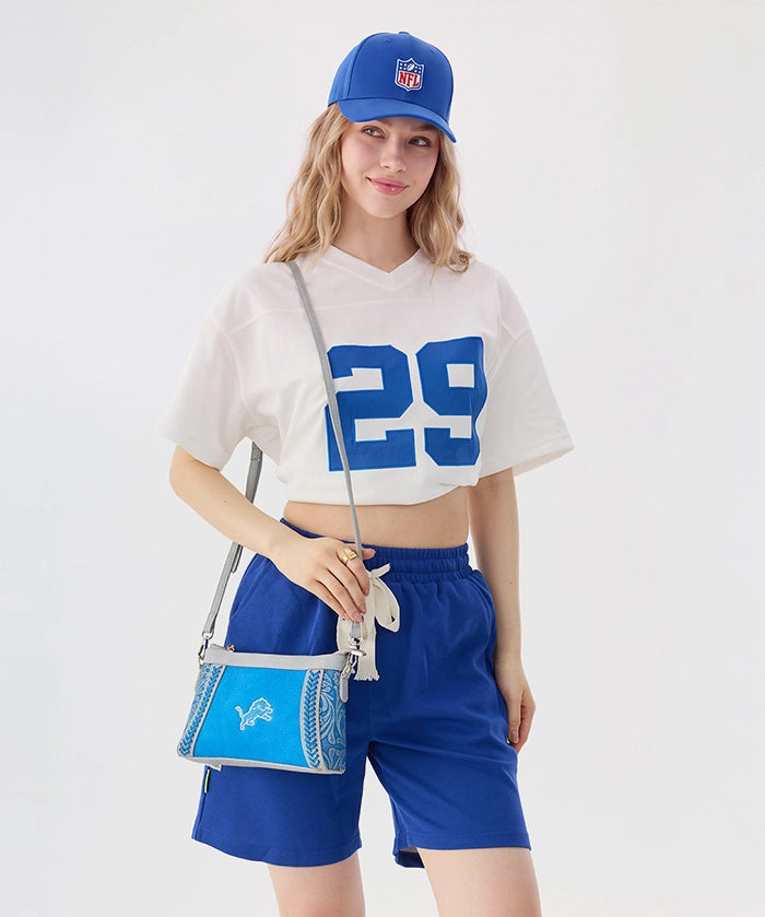 NFL Detroit Lions Braided Crossbody Bag